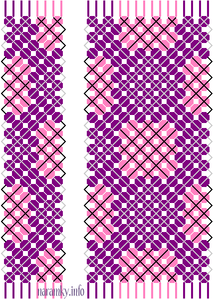 Binární šachovnice z 8 a 16 nití